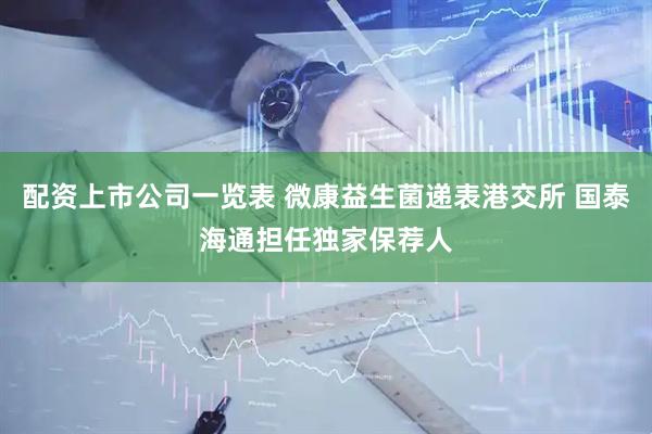 配资上市公司一览表 微康益生菌递表港交所 国泰海通担任独家保荐人